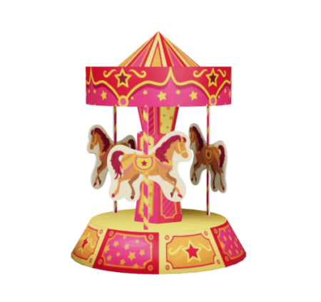 Carousel Classic - Papercraft- Paper model - download from PaperScene