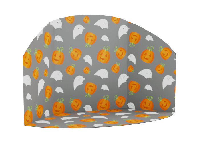 Pumpkins and Ghosts Papercraft Printable Background - PaperScene
