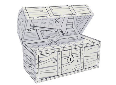 Pirate's Chest Box B/W (Small)