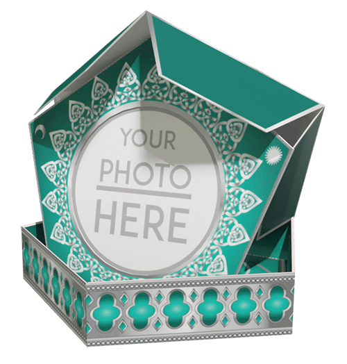 Magic Photo Frame Box (green) Paper model - download from PaperScene